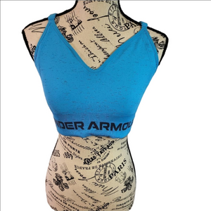 Under Armour Bralette Blue Turquoise Compression Large